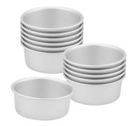 SOUJAP Lot de 12 mini moules à gâteau ronds en aluminium de 10,2 cm pour mariage, anniversaire, pain et dessert