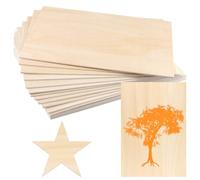 SOUJAP Lot de 15 feuilles de contreplaqué A4, 2,5 mm, feuilles de tilleul brut de 210 x 297 mm, planches de bois fines pour loisirs créatifs, peinture