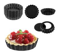 SOUJAP Lot de 20 moules à quiche individuels de 10 cm avec base amovible, 10 cm