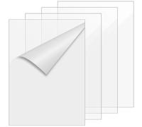 SOUJAP Lot de 4 feuilles acryliques transparentes A3, 420 x 297 x 3 mm, panneaux en plastique acrylique pour décoration de la maison, présentation, cadre photo, peinture