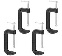 SOUJAP Lot de 4 pinces C en métal de 12,7 cm, résistance industrielle pour le travail du bois et le soudage, ouverture de mâchoire de 125 mm, profondeur de gorge de 55 mm