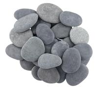 SOUJAP Lot de 40 galets de plage plats de 5 à 8 cm, roche de rivière lisse et plate pour peinture, pierre de rivière naturelle pour peinture, artisanat, décoration