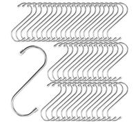 SOUJAP Lot de 40 grands crochets en S à suspendre, 11 cm, en acier inoxydable en forme de S, pour cuisine, bureau, maison, argent