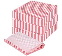 SOUJAP Lot de 400 feuilles de papier sulfurisé rouge pour emballage alimentaire à carreaux pour pain, gâteau, charcuterie, barbecue, 30 x 30 cm