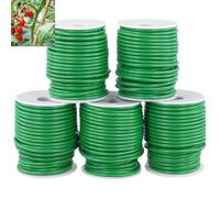 SOUJAP Lot de 5 attaches souples en plastique pour plantes d'extérieur - 20 m x 3,5 mm - Vert