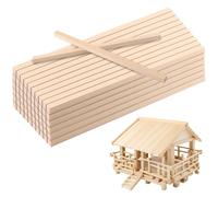 SOUJAP Lot de 50 chevilles carrées en bois naturel de 30 x 1,27 x 1,27 cm, tiges carrées en bois dur brut pour projets d'artisanat, décoration d'intérieur