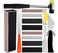 SOUJOY Lot de 17 outils de luthier de guitare, marteau en caoutchouc, lime à frettes, poutre de nivellement de frettes, rocker, protège-touches, écarteurs de cordes pour guitare basse