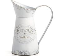 SOUJOY Vase Rustique Shabby Chic, Vase à Fleurs galvanisé, Pot à Lait en métal, Style français, pichet décoratif Vintage pour décoration d'intérieur, Accessoires Photo, cierges Magiques pour Mariages