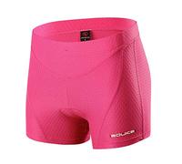 Souke Sports sous-Vêtements pour Femme Courts de Cyclisme 3D Rembourré Respirant Cuissard de Vélo Séchage Rapide,L,Rose-Rose