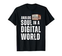 Soul analogique dans Un Monde numérique Design rétro esthétique Tech T-Shirt