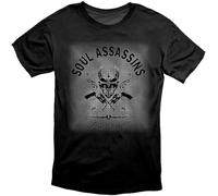 Soul Assassins Old School West Coast Hip Hop T Shirt Black Manches Courtes(3X-Large)