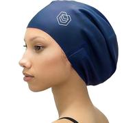 SOUL CAP - Bonnet de Bain Grand pour Cheveux Longs | Conçu pour Les Cheveux Longs, Épais ou Bouclés | Adulte Unisexe | Femmes et Hommes | 100% Premium Silicone - Bleu, XL