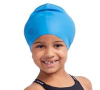 SOUL CAP - Bonnet de bain pour enfants - Grand bonnet de natation pour enfants avec cheveux longs, tresses, dreadlocks, tissages, extensions, cheveux bouclés et coupe afro - en silicone