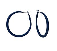 Soul-Cats 1 paire de belles boucles d'oreilles créoles clous d'oreilles créoles Ø 50 mm style années 80, couleur : bleu