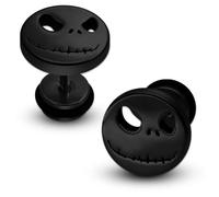Soul-Cats - 1 paire de faux plugs Halloween Nightmare - Couleur : noir