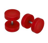 Soul-Cats 1 paire Fake Plugs boucles d'oreille rouge, Taille: 10 mm, couleur: rouge