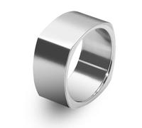 Soul-Cats Bague en acier inoxydable pour homme ou femme - Rectangulaire et géométrique - Extra large - Argent brossé - Unisexe, Breit, Acier inoxydable, Aucune pierre précieuse