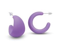 Soul-Cats Boucles d'oreilles créoles tendance pour femme en acrylique - 1 paire de boucles d'oreilles légères en plastique - 9 couleurs - Complément parfait au quotidien et à la tenue, Acrylique