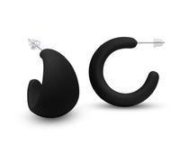 Soul-Cats Boucles d'oreilles créoles tendance pour femme en acrylique - 1 paire de boucles d'oreilles légères en plastique - 9 couleurs - Complément parfait au quotidien et à la tenue, Acrylique