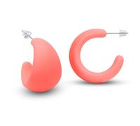 Soul-Cats Boucles d'oreilles créoles tendance pour femme en acrylique - 1 paire de boucles d'oreilles légères en plastique - 9 couleurs - Complément parfait au quotidien et à la tenue, Acrylique