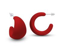 Soul-Cats Boucles d'oreilles créoles tendance pour femme en acrylique - 1 paire de boucles d'oreilles légères en plastique - 9 couleurs - Complément parfait au quotidien et à la tenue, Acrylique