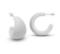 Soul-Cats Boucles d'oreilles créoles tendance pour femme en acrylique - 1 paire de boucles d'oreilles légères en plastique - 9 couleurs - Complément parfait au quotidien et à la tenue, Acrylique