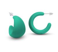 Soul-Cats Boucles d'oreilles créoles tendance pour femme en acrylique - 1 paire de boucles d'oreilles légères en plastique - 9 couleurs - Complément parfait au quotidien et à la tenue, Acrylique