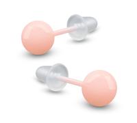 Soul-Cats Boucles d'oreilles en céramique de 6 mm avec perle en forme de boule - Multicolore, unisexe, avec fermoir en silicone, légères et douces pour la peau, 6 mm, Céramique, Pas de gemme