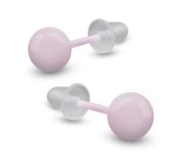 Soul-Cats Boucles d'oreilles en céramique de 6 mm avec perle en forme de boule - Multicolore, unisexe, avec fermoir en silicone, légères et douces pour la peau, 6 mm, Céramique, Pas de gemme