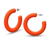 Soul-Cats Cats Boucles d'oreilles créoles tendance en plastique rouge, blanc, noir, orange, turquoise, rose, bleu, jaune