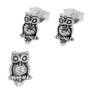 Soul-Cats Les boucles d'oreilles fleur véritable argent 925 chat hibou de dauphin Gecko Penguin Beetle, Modèle: Modèle 16