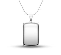 Soul-Cats Pendentif médaillon en argent sterling 925 - Pliable pour photos avec ou sans chaîne dans une boîte cadeau - Pendentif photo personnalisable en argent véritable, Kette 45cm & Anhänger