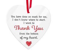 Soul Decor Décoration de Noël 2025 avec inscription « Your Have Done So Much for Me I Don't Know Where to Start I Want to Thank You » Pochette en velours incluse Décoration en acrylique en forme de