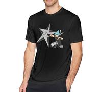 Soul Eater - Black Star Signature Men's Cotton Round Neck T-Shirt Fashion Black Manches Courtes(Medium)