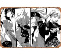 Soul Eater Maka Albarn Tsubaki Nakatsukasa Anime Poster Décoration murale rétro en métal 20,3 x 30,5 cm