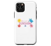 Soul Full of Sunshine Tortue Hibiscus Étoile de mer Soleil Plage Art Coque pour iPhone 11 Pro