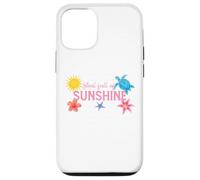 Soul Full of Sunshine Tortue Hibiscus Étoile de mer Soleil Plage Art Coque pour iPhone 12/12 Pro