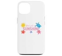Soul Full of Sunshine Tortue Hibiscus Étoile de mer Soleil Plage Art Coque pour iPhone 13