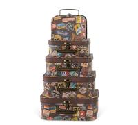 Soul & Lane Valise décorative en Carton Set of 5 Going Places