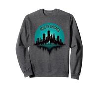 Soul of Chicago House Music Haut Graphique pour Homme Sweatshirt, Unisexe pour Adultes, Chiné Foncé, M