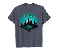 Soul of Chicago House Music Haut Graphique pour Homme T-Shirt, Homme, Bleu Chiné, XXL