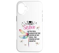 Soul Sister Dragonfly Always My Sister Forever My Friend Coque pour iPhone 16 Plus