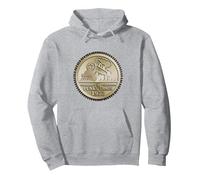 Soul Train_Funky_020 Sweat à Capuche, Unisexe pour Adultes, Gris Chiné, L