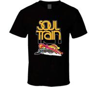Soul Train T Shirt Funny Birthday Cotton Tee Vintage Gift for Men Black M