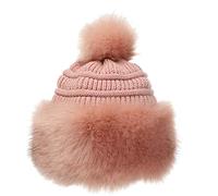 soul young Chapka Fausse Fourrure Russe Femmes Glamorous Toque Hiver avec Pompom(Taille Unique,Rose)