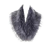 soul young Col Fausse Fourrure Femmes Hiver Dames Echarpe Etoles Châle(80CM,Gris avec Pointe)