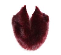 soul young Col Fausse Fourrure Femmes Hiver Dames Echarpe Etoles Châle(Rouge)