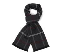 soul young Homme Douce Coton Carreaux Foulard Chaude Grand Tartan Ecossaise Écharpe Chale Stole pour Automne et Hiver avec Boîte Cadeau(Gris&Blanc Grille)