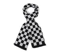 soul young Homme Douce Coton Carreaux Foulard Chaude Grand Tartan Ecossaise Écharpe Chale Stole pour Automne et Hiver avec Boîte Cadeau(Noir&Blanc 2Grille)