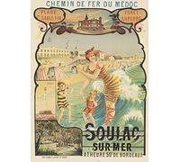Soulac sur Mer Affiche Poster Reproduction - Format 50X70 cm Papier Luxe 300 GR - Vente du fichier numérique HD Possible Nous Consulter (Boutique : affichevintage.FR)